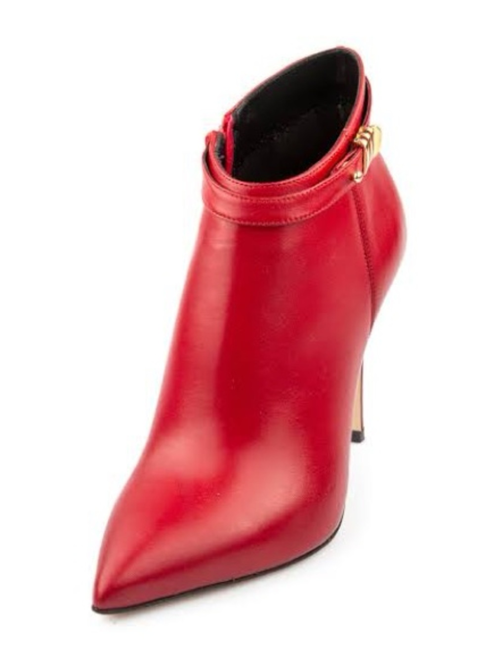 Valentino Garavani Red Pointed Toe High Heel Ankle Boot size 37 or 6.5 to 7